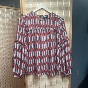WRANGLER RETRO Boho Printed Sheer Blouse